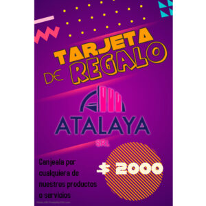 Tarjeta de regalo x $2000